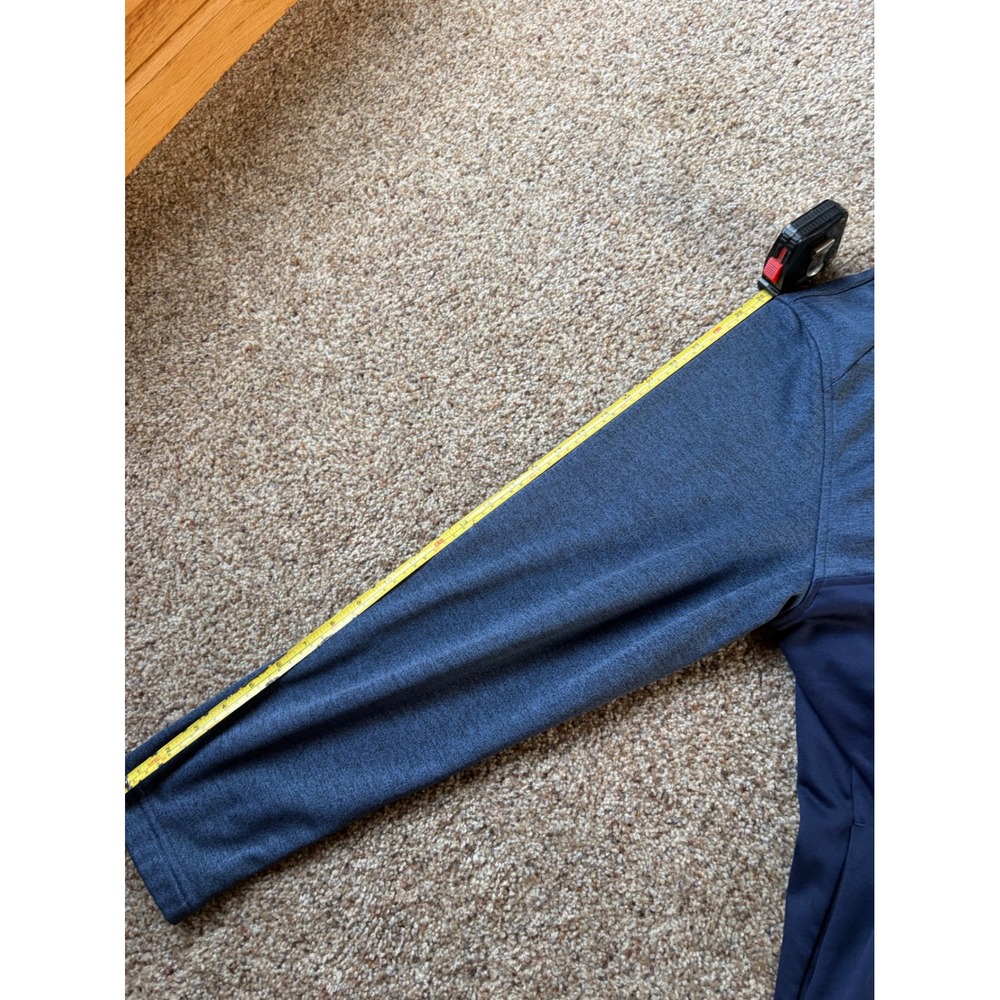Callaway Mens XXL Quarter Zip Golf Pullover Blue Two Tone Heathered Sweater - Picture 6 of 6